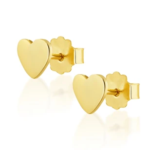 Goldene Ohrringe Herzprobe 585 K2.1397P | ergold