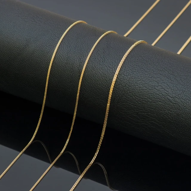 Łańcuszek złoty pr. 585 - splot lisi ogon 50 cm