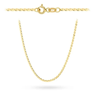 Łańcuszek złoty pr. 585 - splot gucci 42 cm