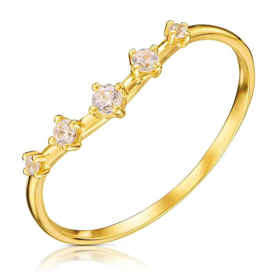 Goldene Ringwelle WHITE STONES ER.0064| ergold