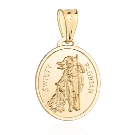 Medalik złoty św. Florian