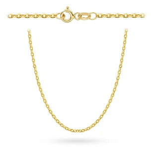 Łańcuszek złoty - splot rolo diamentowany 55 cm