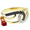 Gold verschachtelter Ring Zircon P2.883 | ergold