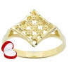 Goldener durchbrochener Ring - gekerbtes Muster P2.707 | ergold