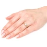 Złoty pierścionek z cyrkoniami klasyczny białe kamienie 375