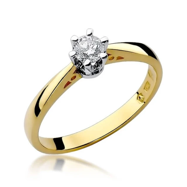 Gold Ring 585 mit Diamant Diamant Diamant 0.25ct