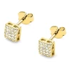 Złote kolczyki próba 585 z brylantem 0,16ct