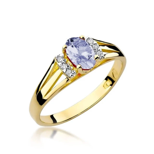 Gold Ring 585 mit Diamant Tansanit 0,40ct