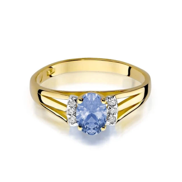 Gold Ring 585 mit Diamant Tansanit 0,40ct