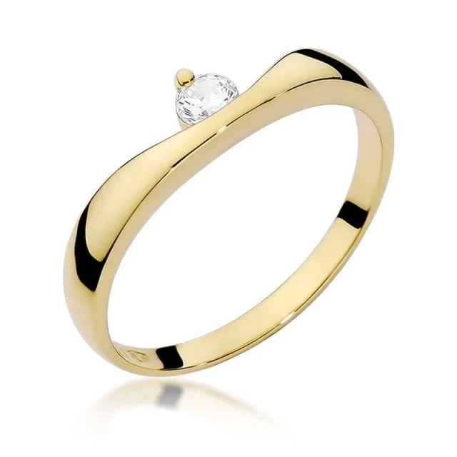 Gold Ring 585 mit Diamant Diamant Diamant 0.15ct