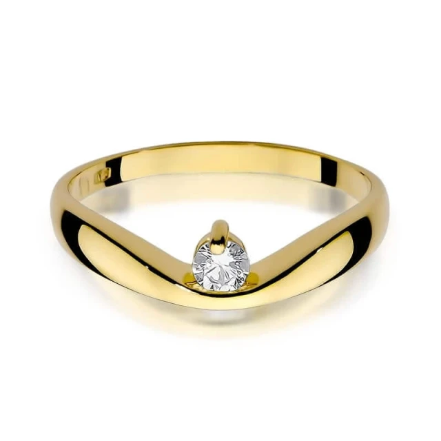 Gold Ring 585 mit Diamant Diamant Diamant 0.15ct