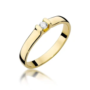 Złoty pierścionek z diamentem EY-334 0,09ct