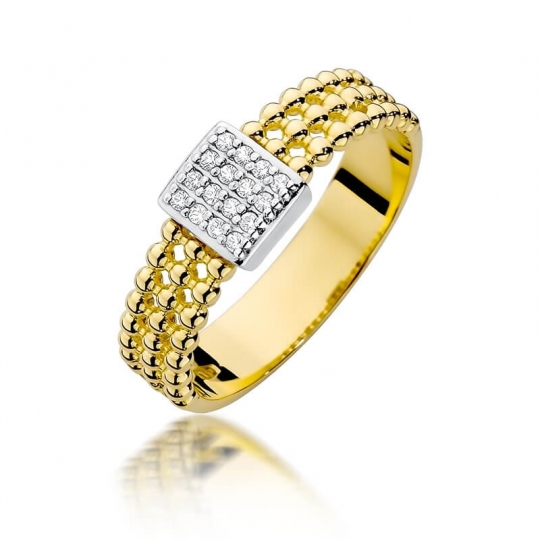 Złoty pierścionek z diamentem EY-353 0,08ct