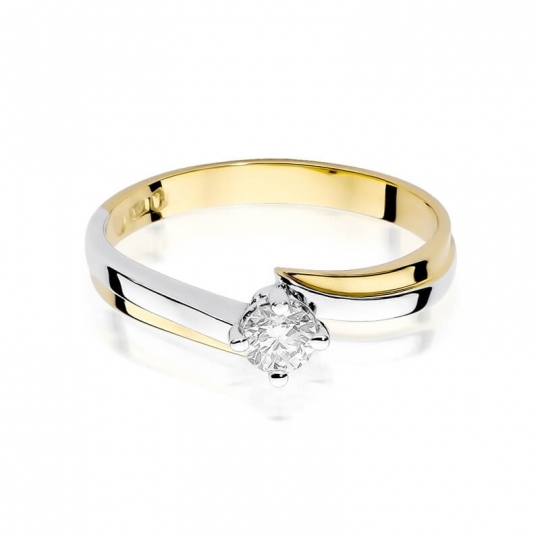 Złoty pierścionek z diamentem EY-231B 0,30ct