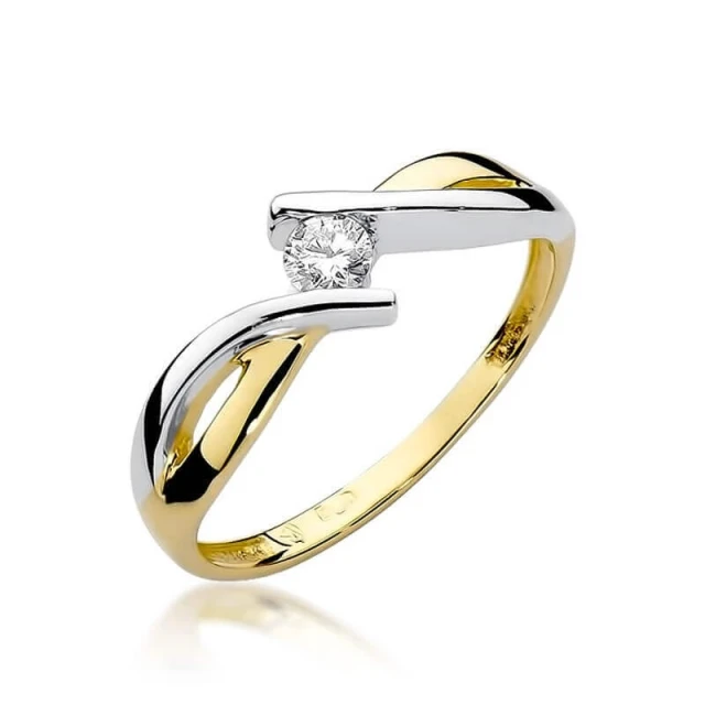 Gold Ring 585 mit Diamant Diamant Diamant 0.10ct