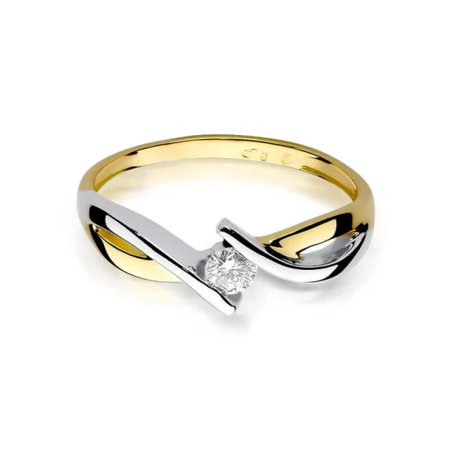 Gold Ring 585 mit Diamant Diamant Diamant 0.10ct