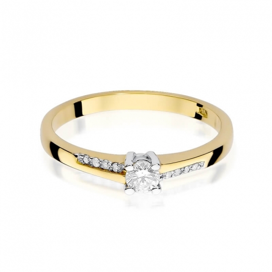 Złoty pierścionek z diamentem EY-258 0,19ct