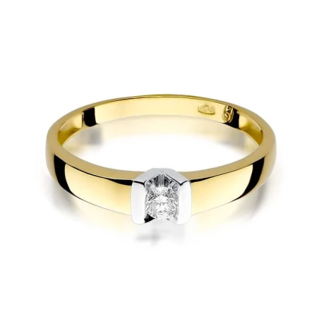 Złoty pierścionek z diamentem EY-249 0,10ct