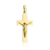 ⭐ Krzyżyk złoty gładki z Jezusem ♥ Ergold