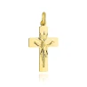 Krzyżyk złoty z Jezusem i diamentowanymi promieniami