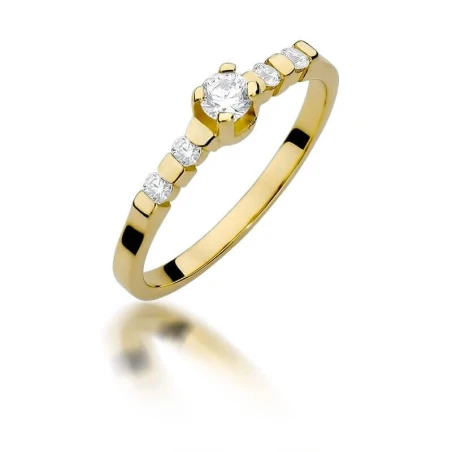 Złoty pierścionek z diamentem EY-384 0,35ct