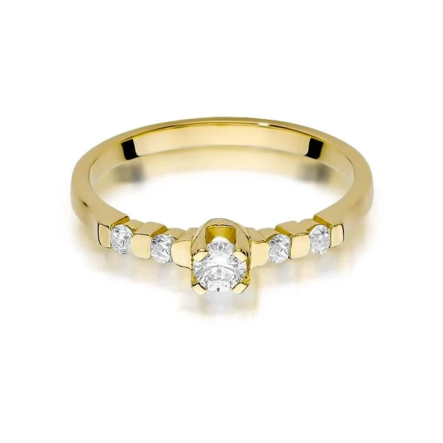 Gold Ring 585 mit Diamant Diamant Diamant 0.35ct