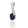 Złota Zawieszka 585 z Szafirem i Diamentem 0,70ct