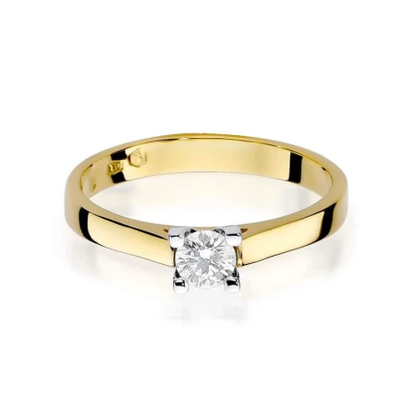Złoty pierścionek z diamentem EY-221B 0,25ct