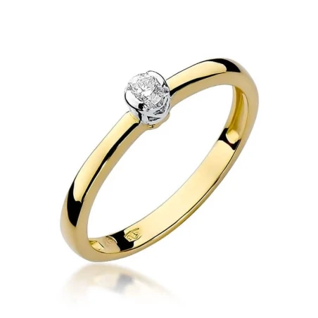 Złoty pierścionek z diamentem EY-131 0,10ct