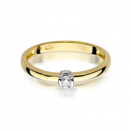 Złoty pierścionek z diamentem EY-131 0,10ct