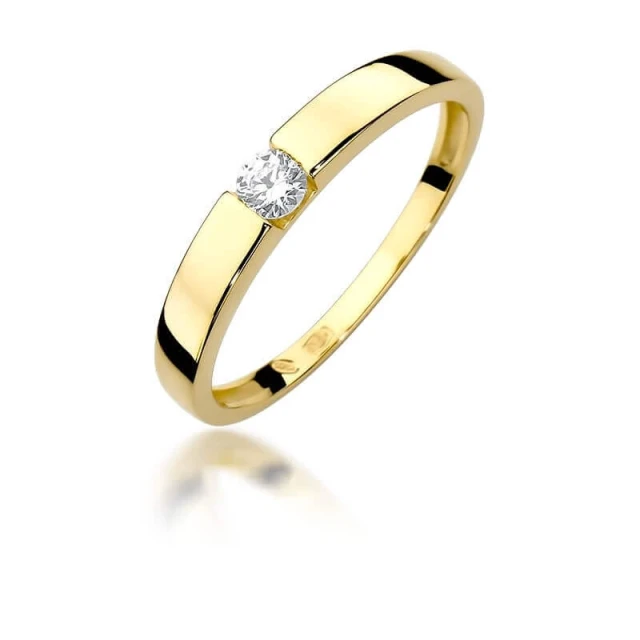 Gold Ring 585 mit Diamant Diamant Diamant 0.12ct