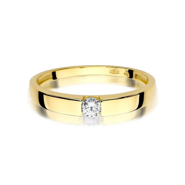 Gold Ring 585 mit Diamant Diamant Diamant 0.12ct