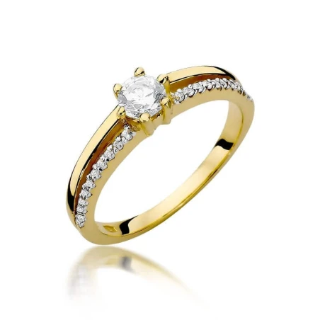 Złoty pierścionek z diamentem EY-355 0,40ct