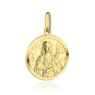 Medalik złoty święta Łucja
