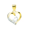 Goldanhänger mit Zirkonia DOUBLE HEART W3.2338 | ergold