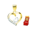 Goldanhänger mit Zirkonia DOUBLE HEART W3.2338 | ergold