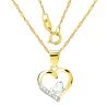 Goldanhänger mit Zirkonia DOUBLE HEART W3.2338 | ergold