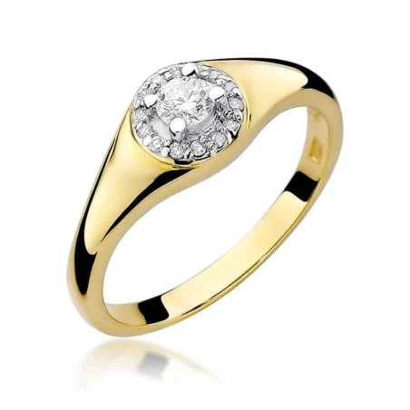 Złoty pierścionek z diamentem EY-41 0,17ct