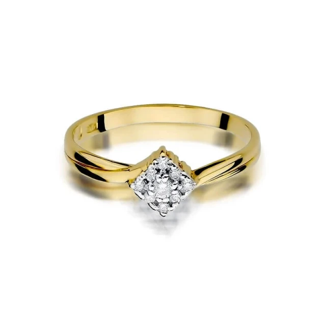 Gold Ring 585 mit Diamant Diamant Diamant 0.09ct