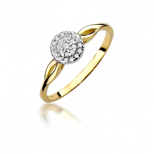Złoty pierścionek z diamentem EY-421 0,12ct