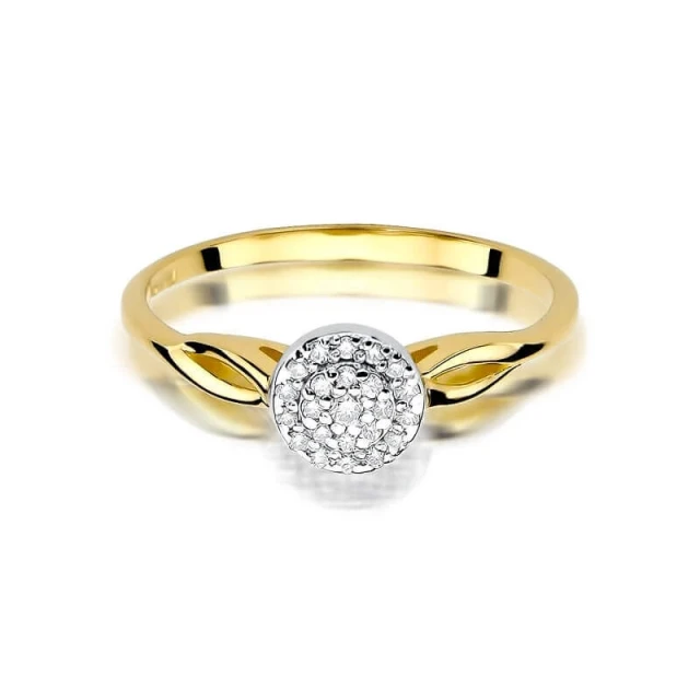 Gold Ring 585 mit Diamant Diamant Diamant 0.12ct