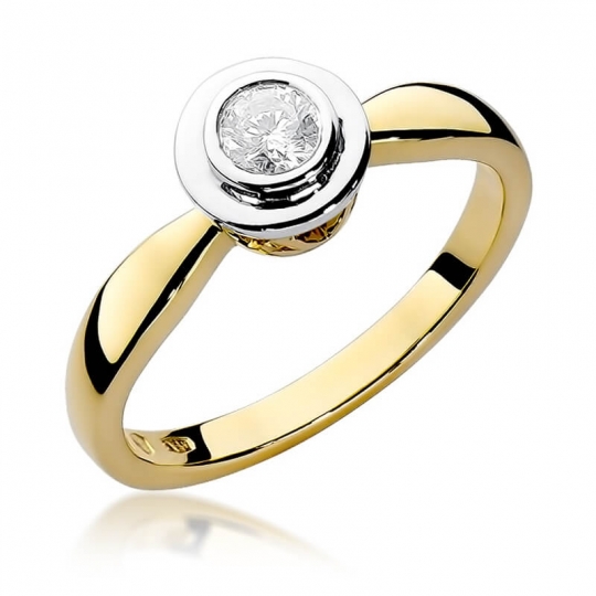 Złoty pierścionek z diamentem EY-294 0,30ct