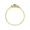 Złoty pierścionek piękny Kwiat niebieski kamień P3.1292n | ERgold