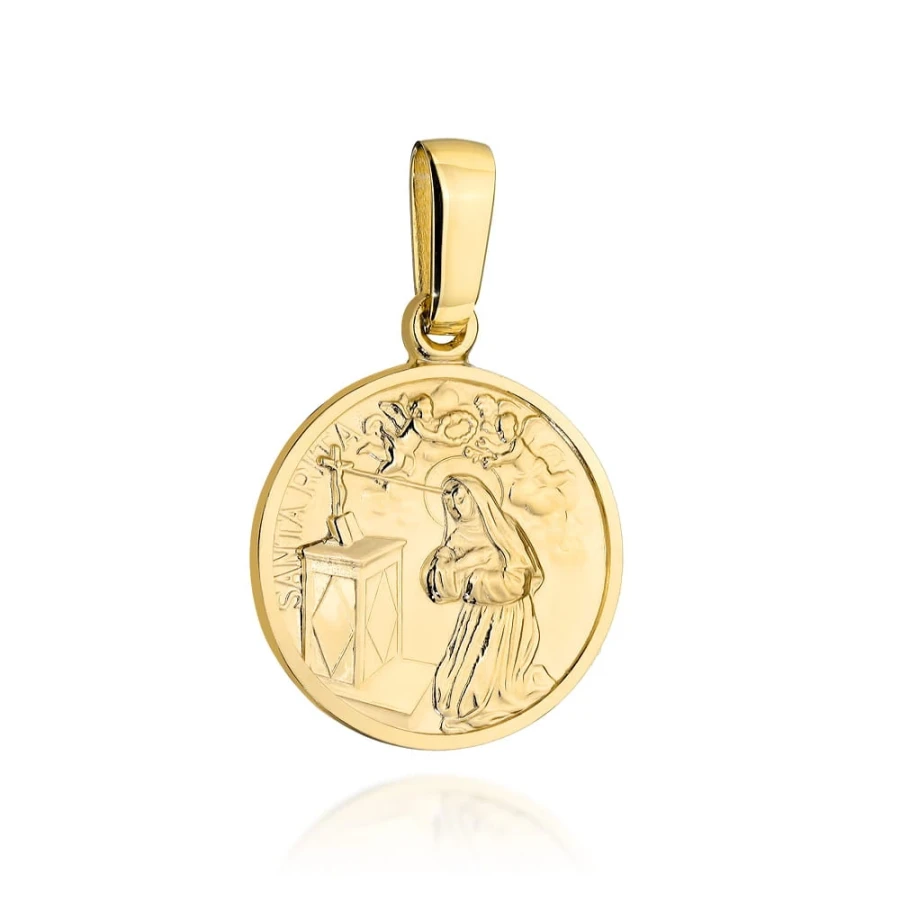 Medalik złoty święta Rita