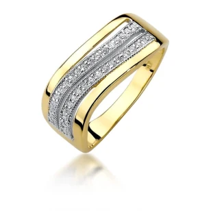 Złoty pierścionek z diamentem EY-416 0,18ct