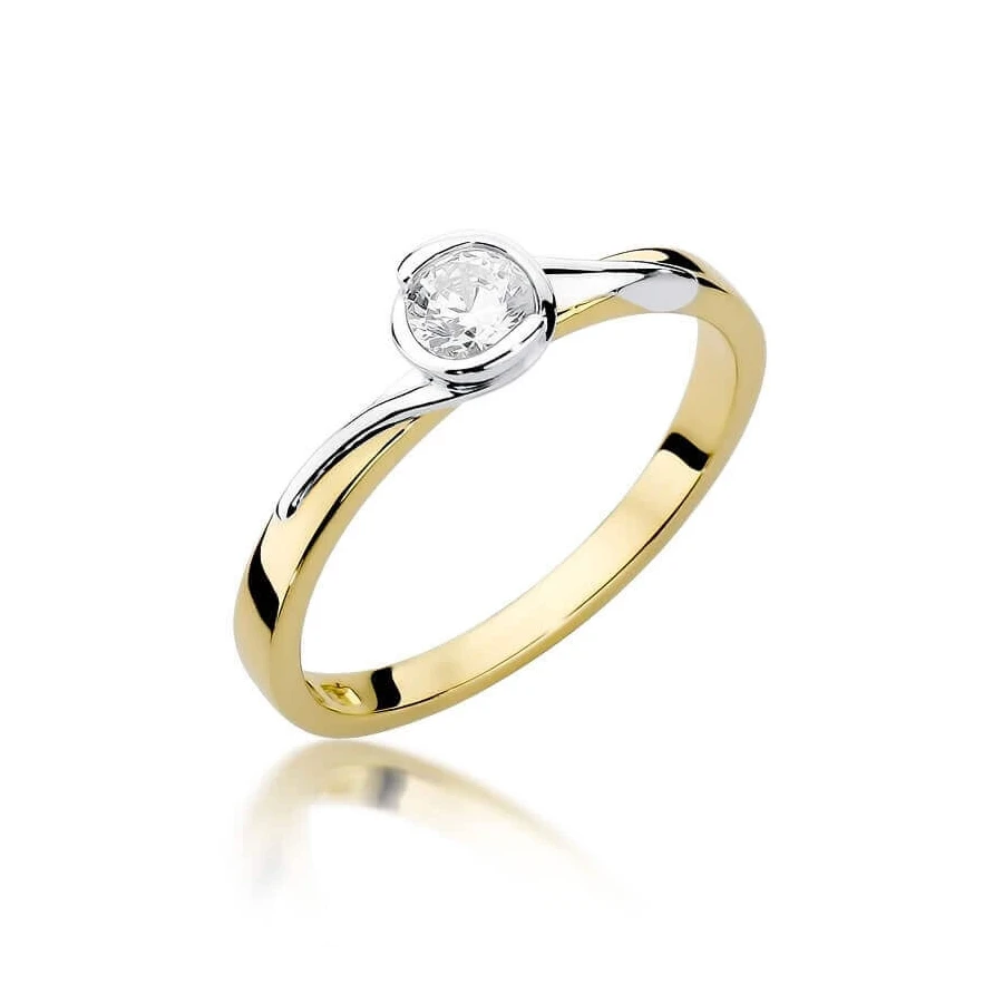 Złoty pierścionek z diamentem EY-357 0,25ct