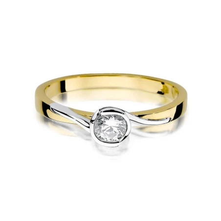 Złoty pierścionek z diamentem EY-357 0,25ct