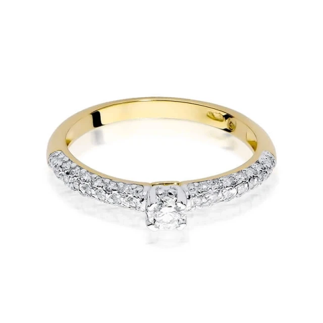 Gold Ring 585 mit Diamant Diamant Diamant 0.36ct