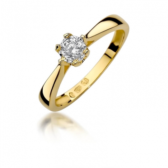 Złoty pierścionek z diamentem EY-429 0,20 ct