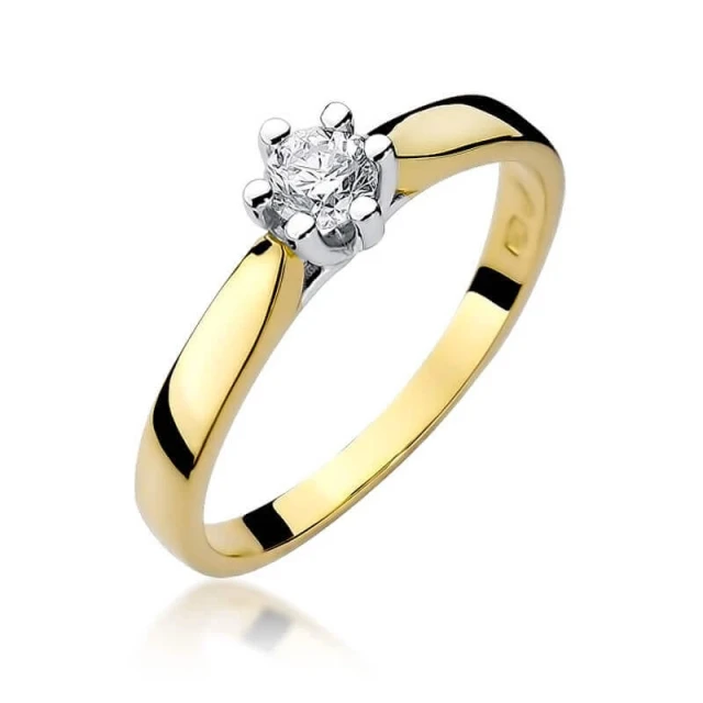 Gold Ring 585 mit Diamant Diamant Diamant 0.25ct